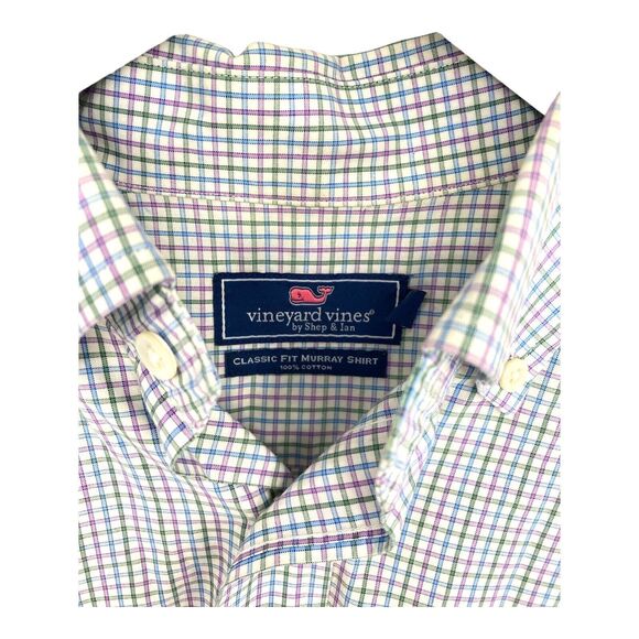 Men's Vineyard Vines Long Sleeved Check Classic Fit Button Up Shirt Medium - Picture 3 of 10